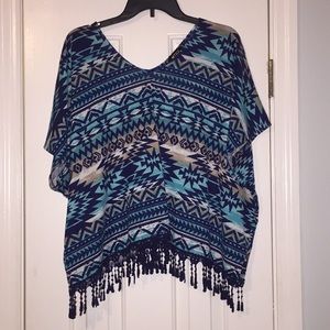 Don’t You Dare knit poncho shirt